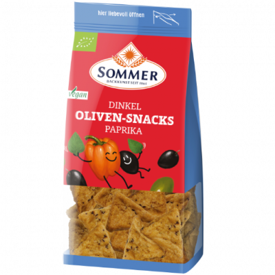 Dinkel Oliven Snacks mit Paprika (150gr)